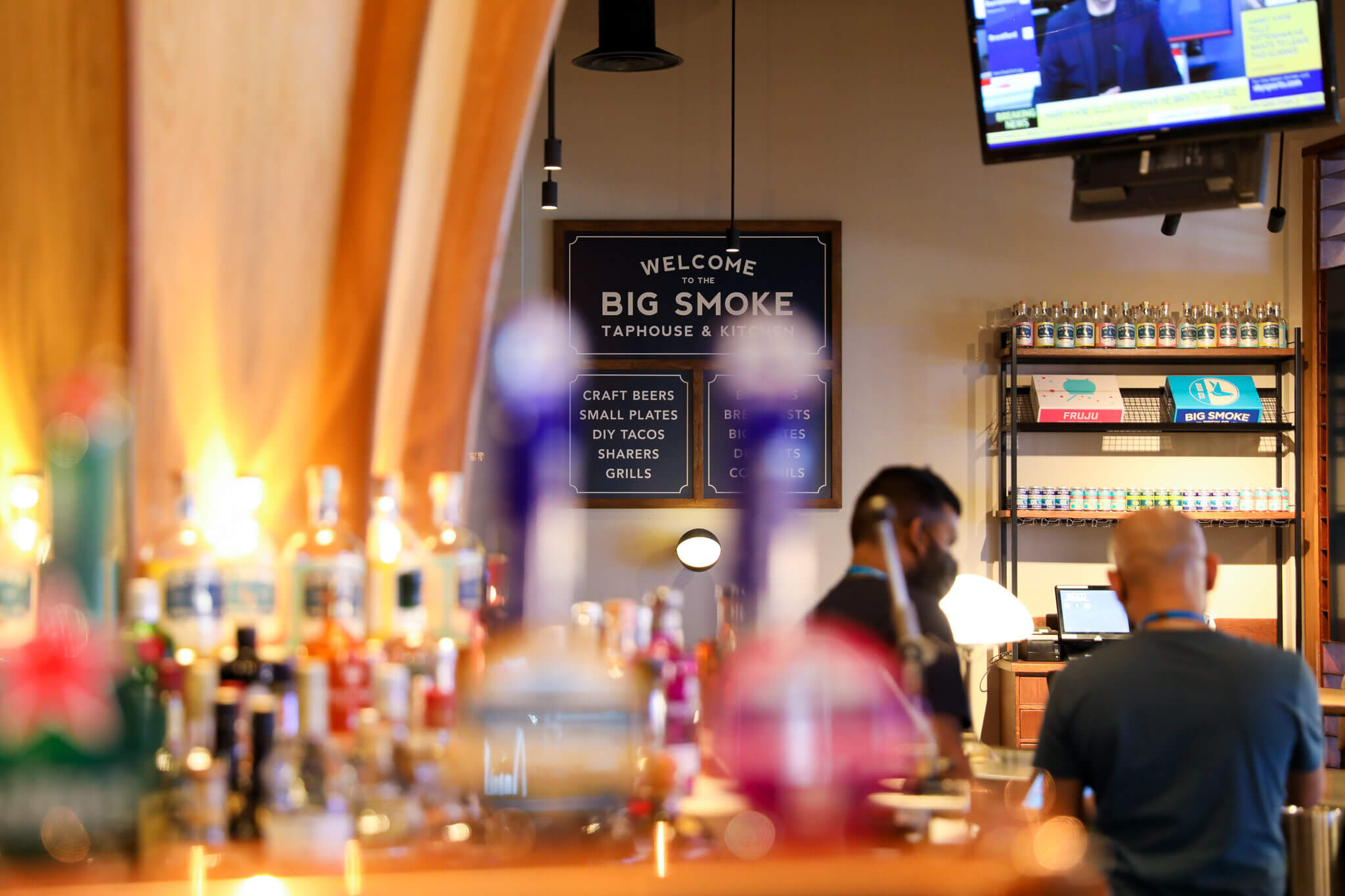 Inside the taphouse