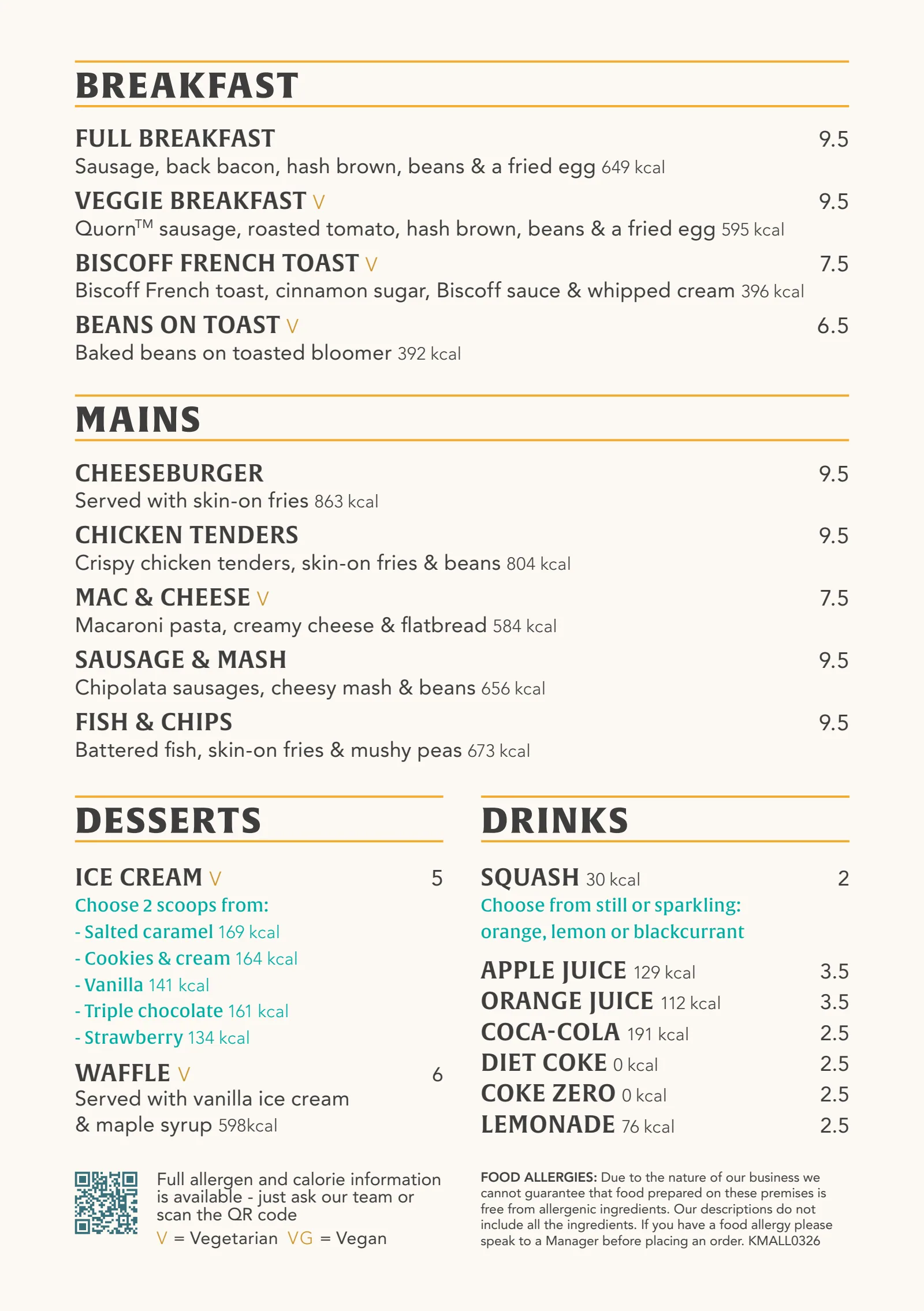 Kids Menu — page 2 of 2